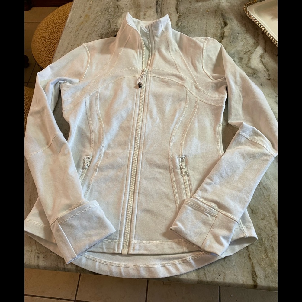 Lululemon White Zip up Forme Jacket